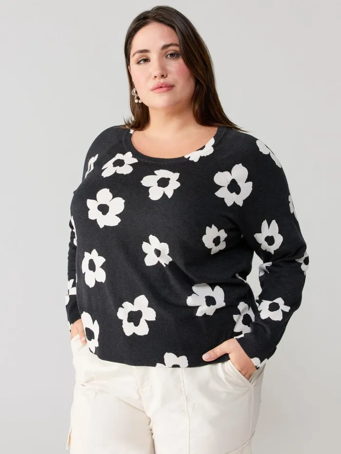 Sanctuary Clothing Sweaters and Cardis Women All Day Long Sweater Flower Pop Inclusive Collection