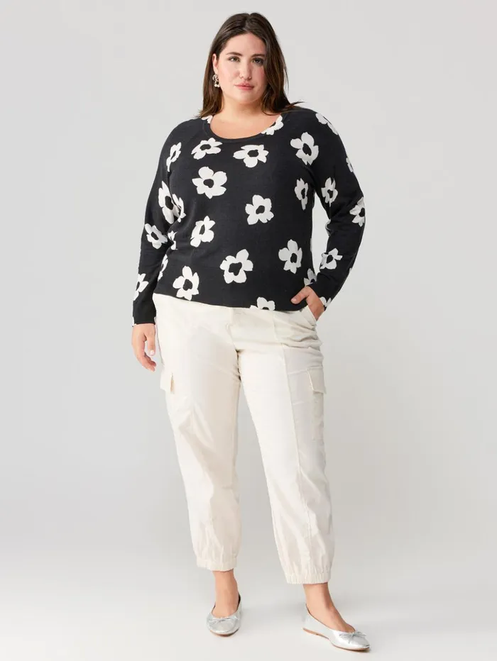 Sanctuary Clothing Sweaters and Cardis Women All Day Long Sweater Flower Pop Inclusive Collection