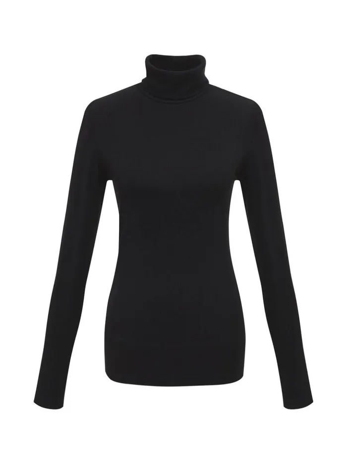 Sanctuary Clothing Sweaters and Cardis Women Essential Turtleneck Top Black