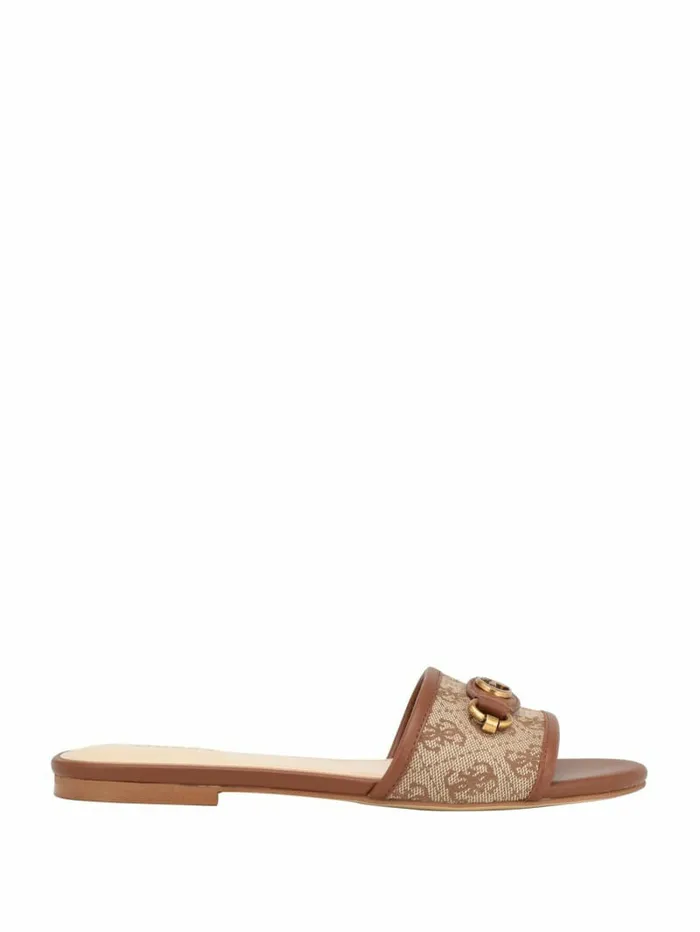 Sandals GUESS Women Hammi Logo Slide Sandals Medium Brown Sandals GUESS Women Hammi Logo Slide Sandals Medium Brown