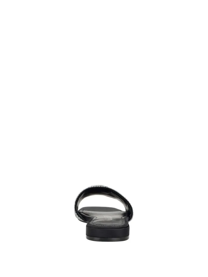 Sandals GUESS Women Tamed Triangle Rhinestone Sandals Black 002