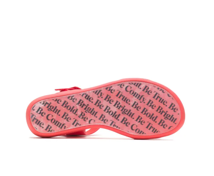 Sandals Hush Puppies Women Brite Jells Quarter Strap Sandal Fiesta Red