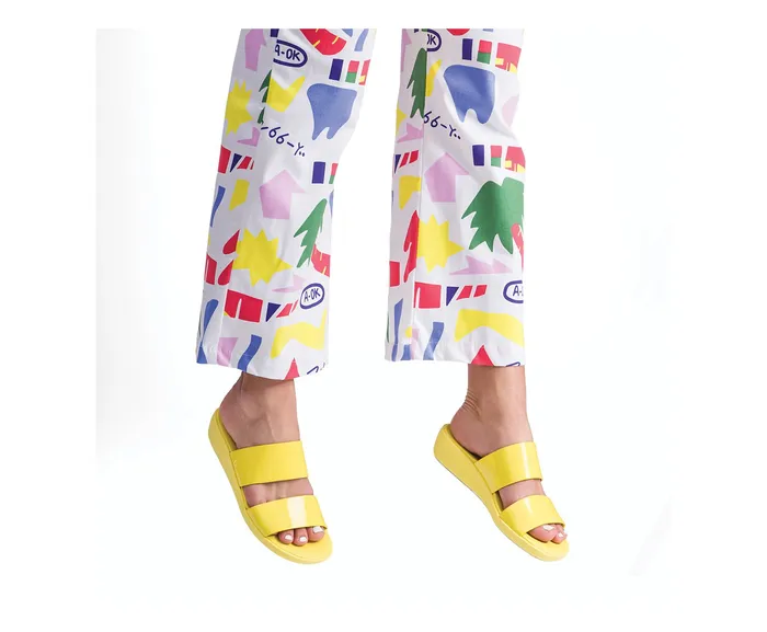 Sandals Hush Puppies Women Brite Jells Slide Sun Yellow