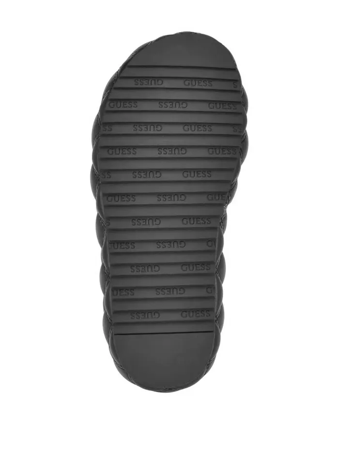 Sandals Longo Quilted Flatform Slides Black 001 GUESS Women