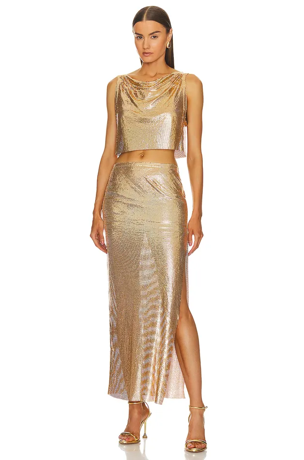 Sascha Maxi Skirt Gold Women Lovers and Friends Skirts Sascha Maxi Skirt Gold Women Lovers and Friends Skirts