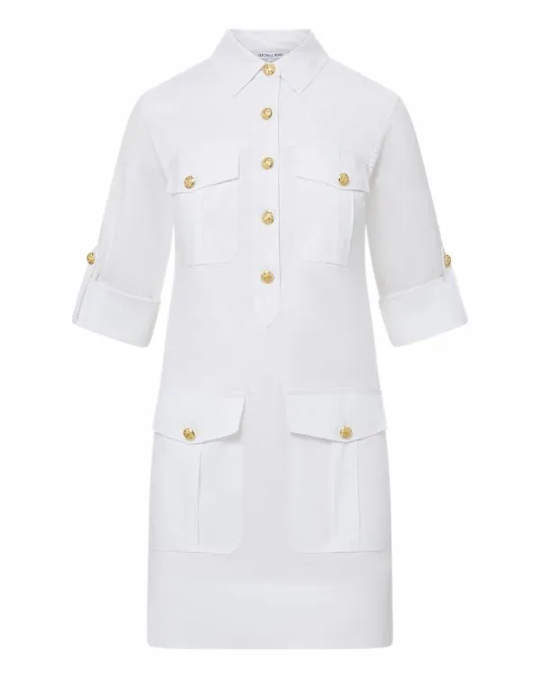 Saude Cargo Dress White Women Veronica Beard Dresses Saude Cargo Dress White Women Veronica Beard Dresses