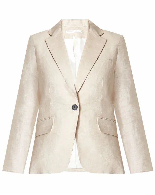 Schoolboy Linen Dickey Jacket White Women Veronica Beard Jackets and Outerwear Schoolboy Linen Dickey Jacket White Women Veronica Beard Jackets and Outerwear
