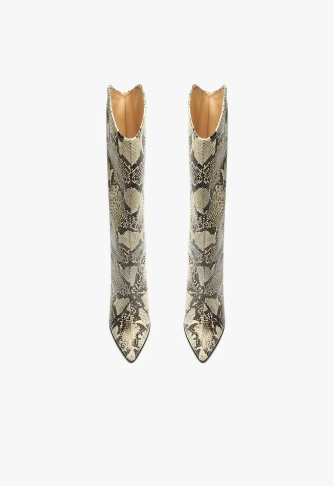 Schutz Shoes Boots Maryana Block Boot Natural Snake 8211 Women