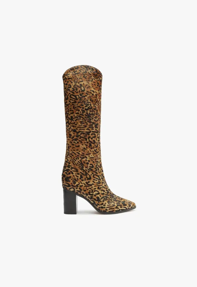 Schutz Shoes Boots Maryana Leather Boot Animal Print 8211 Women
