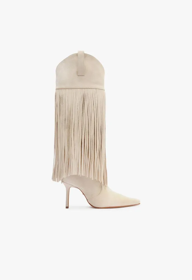 Schutz Shoes Boots Raffaela Up Fringes Boot Off White 8211 Women