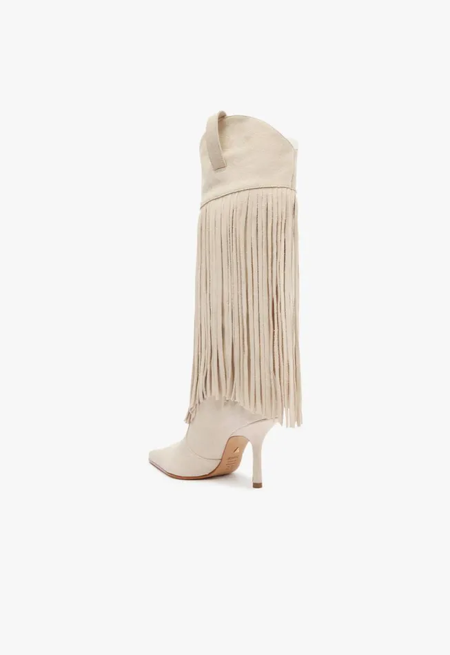 Schutz Shoes Boots Raffaela Up Fringes Boot Off White 8211 Women