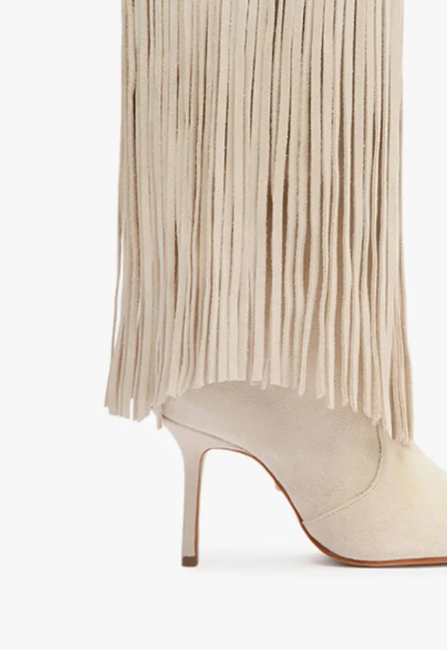 Schutz Shoes Boots Raffaela Up Fringes Boot Off White 8211 Women