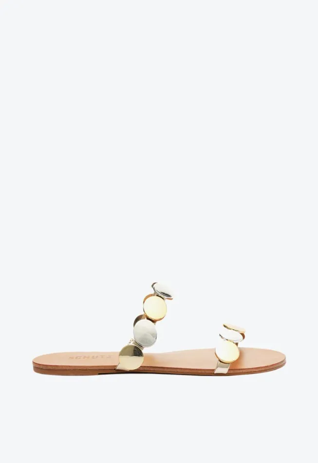 Schutz Shoes Flats Acacia Flat Sandal Gold 8211 Women