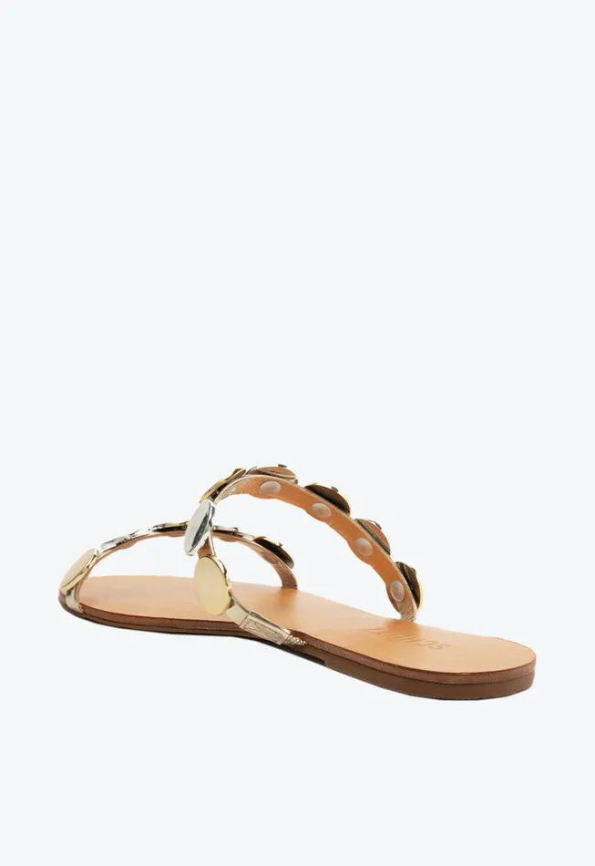 Schutz Shoes Flats Acacia Flat Sandal Gold 8211 Women