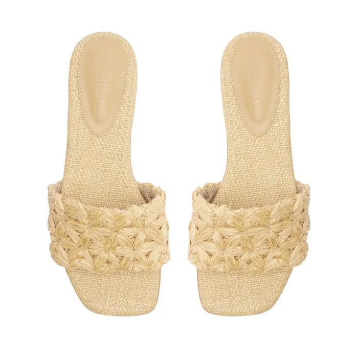 Schutz Shoes Flats Ayla Flat Sandal Beige 8211 Women