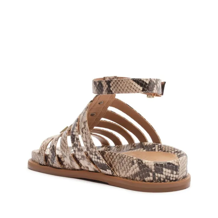 Schutz Shoes Flats Kyrie Sporty Leather Sandal Natural 8211 Women