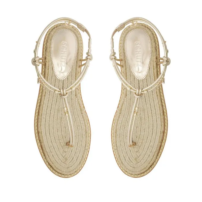 Schutz Shoes Flats Mitchell Flat Sandal Gold 8211 Women