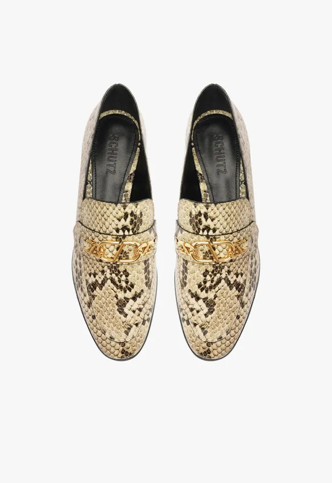 Schutz Shoes Loafers Morgan Flat Snake Printed 8211 Women