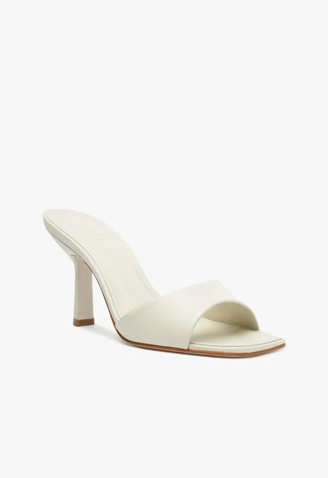 Schutz Shoes Mules Posseni Casual Leather Sandal Pearl 8211 Women