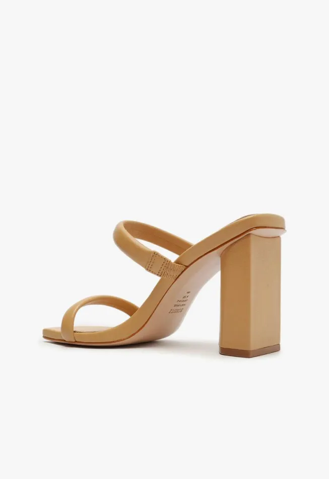 Schutz Shoes Mules Ully Nappa Leather Sandal Light Beige 8211 Women