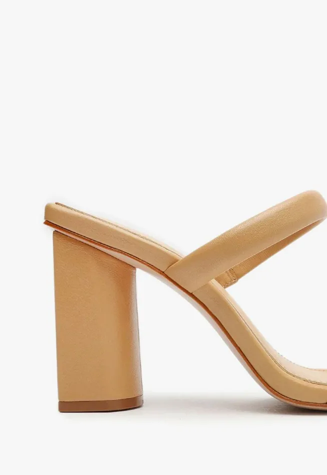 Schutz Shoes Mules Ully Nappa Leather Sandal Light Beige 8211 Women