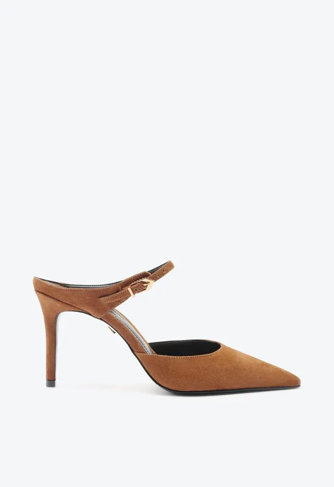 Schutz Shoes Pumps Laura Mule Suede Pump Caramel 8211 Women