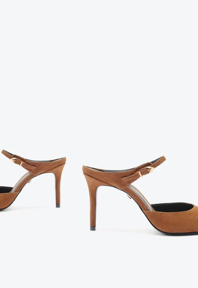 Schutz Shoes Pumps Laura Mule Suede Pump Caramel 8211 Women