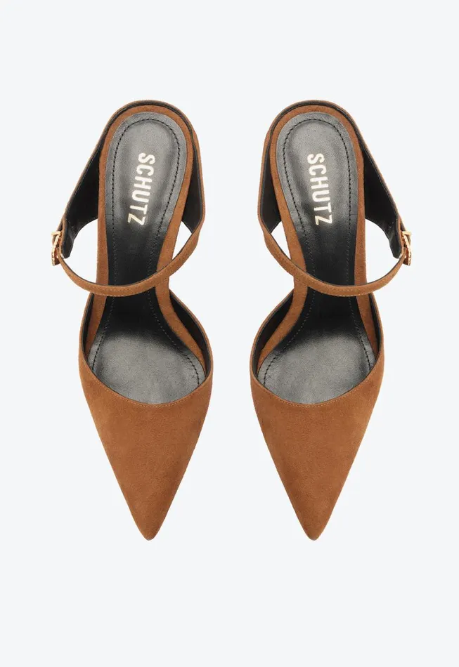 Schutz Shoes Pumps Laura Mule Suede Pump Caramel 8211 Women