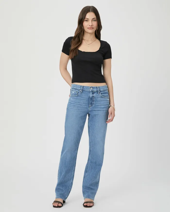 Serena Straight Jean 8211 Holy Grail Distressed Straight PAIGE Women