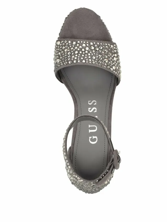 Setone Rhinestone Platform Heels Medium Grey Heels GUESS Women Setone Rhinestone Platform Heels Medium Grey Heels GUESS Women