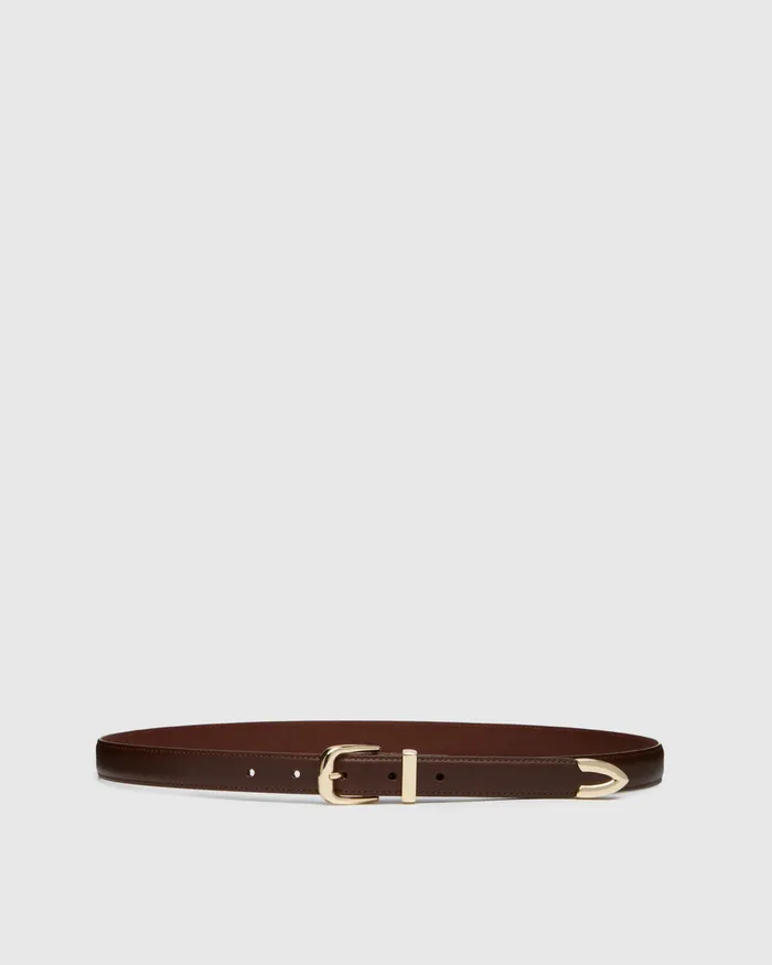 Shop Belts Women Exclusive Ingrid Belt 8211 Mahogany Leather PAIGE