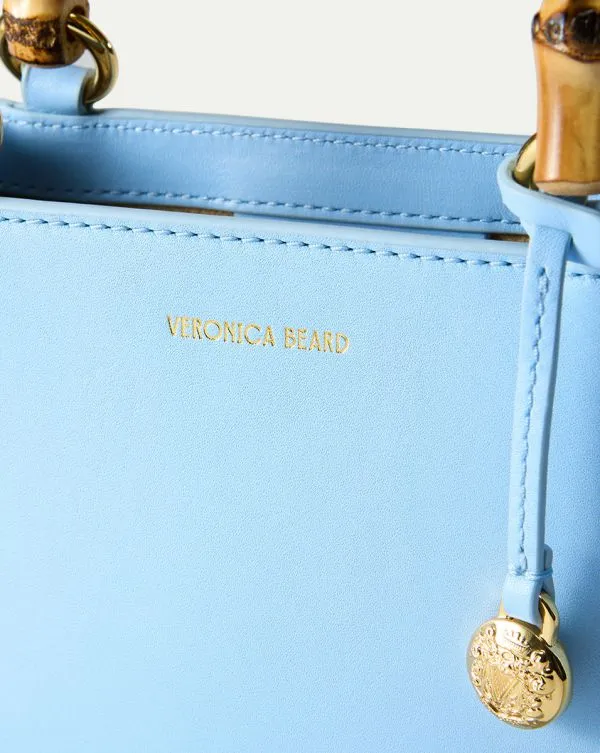 Shopper Bag With BambooHandle Light Blue Women Veronica Beard Handbags Shopper Bag With BambooHandle Light Blue Women Veronica Beard Handbags