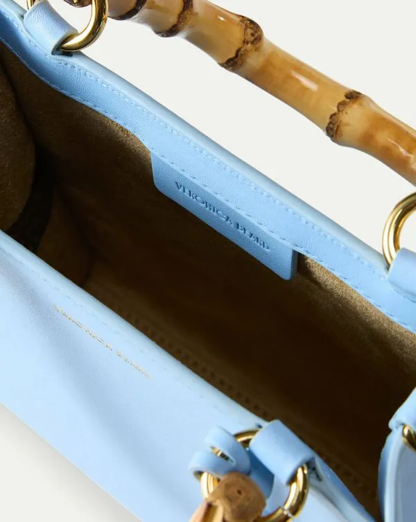 Shopper Bag With BambooHandle Light Blue Women Veronica Beard Handbags Shopper Bag With BambooHandle Light Blue Women Veronica Beard Handbags