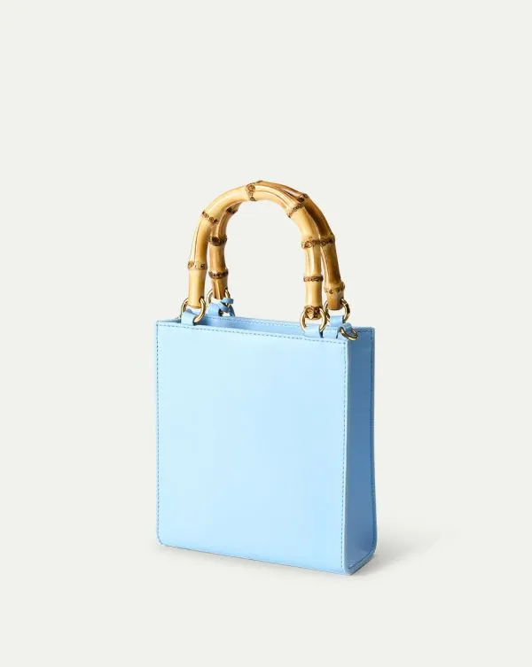 Shopper Bag With BambooHandle Light Blue Women Veronica Beard Handbags Shopper Bag With BambooHandle Light Blue Women Veronica Beard Handbags