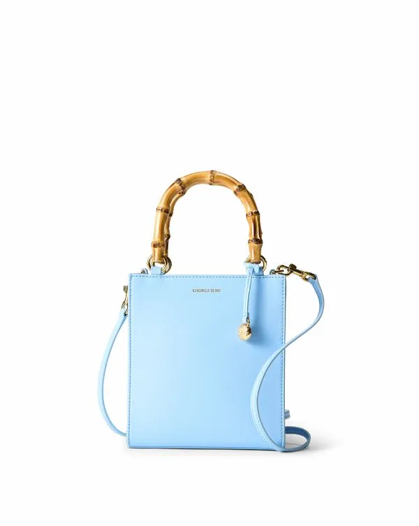 Shopper Bag With BambooHandle Light Blue Women Veronica Beard Handbags Shopper Bag With BambooHandle Light Blue Women Veronica Beard Handbags