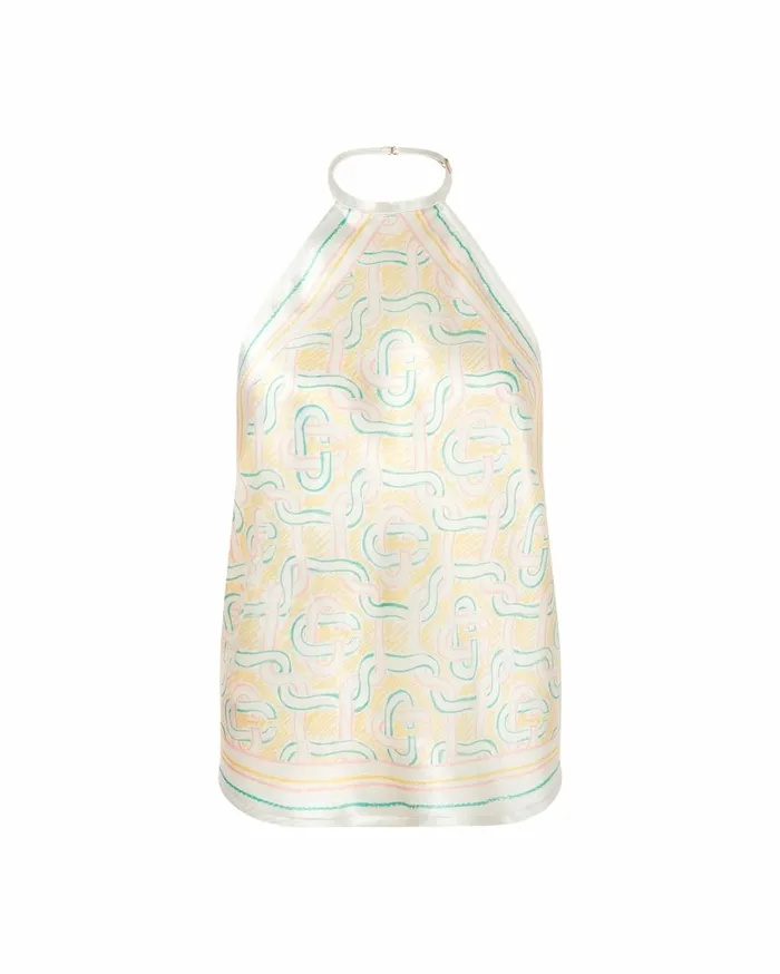 Silk Scarves MenWomen Casablanca Paris Crayon Monogram Silk Scarf Top