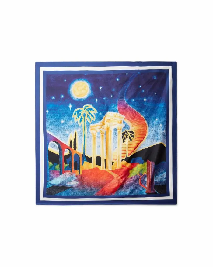 Silk Scarves MenWomen Casablanca Paris Midnight Acropolis Large Silk Scarf