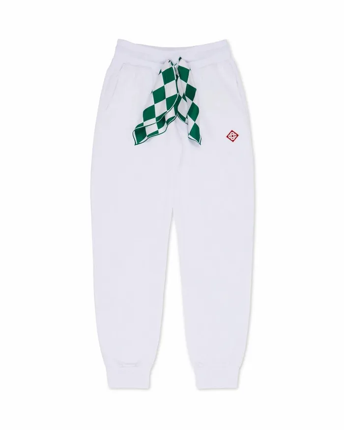 Silk Scarves MenWomen Casablanca Paris White Silk Scarf Sweatpant