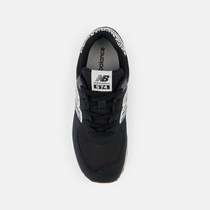 Size 35 8211 7 New Balance Kids 574 Black with White