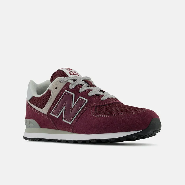 Size 35 8211 7 New Balance Kids 574 Core Burgundy with White Size 35 8211 7 New Balance Kids 574 Core Burgundy with White