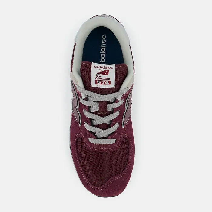 Size 35 8211 7 New Balance Kids 574 Core Burgundy with White Size 35 8211 7 New Balance Kids 574 Core Burgundy with White