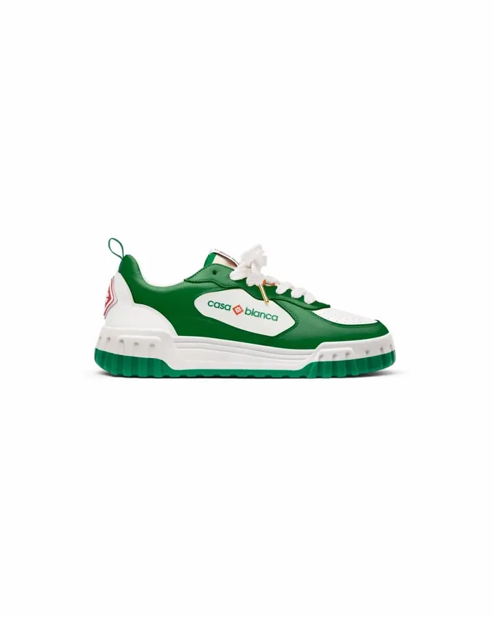 Sneakers Men Casablanca Paris Court Green and White Sneaker