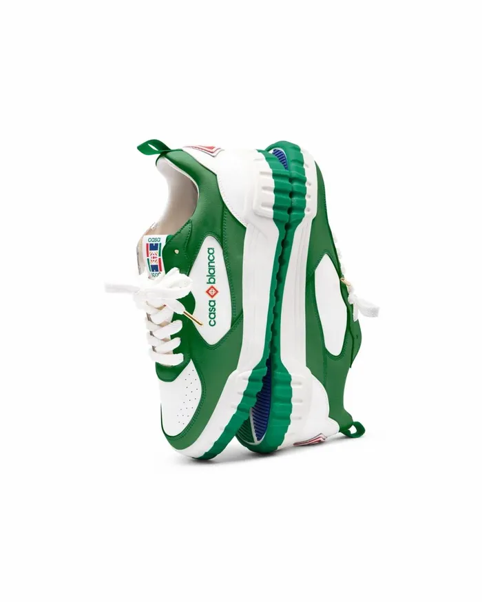Sneakers Men Casablanca Paris Court Green and White Sneaker