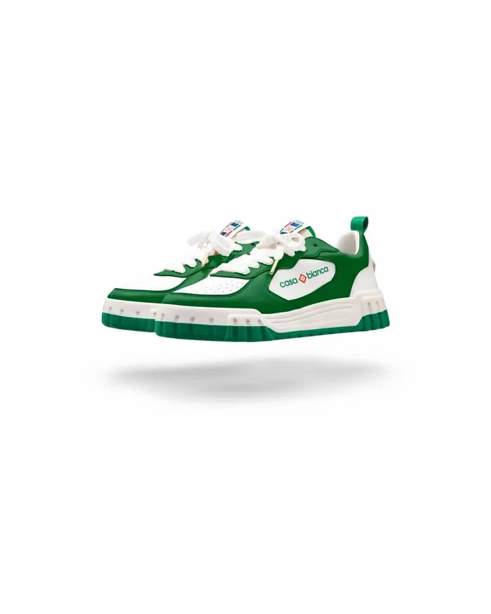 Sneakers Men Casablanca Paris Court Green and White Sneaker