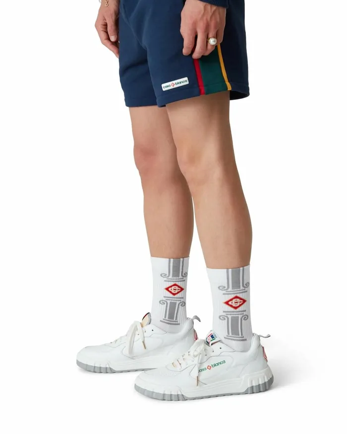 Sneakers Men Casablanca Paris Court White and Grey Sneaker