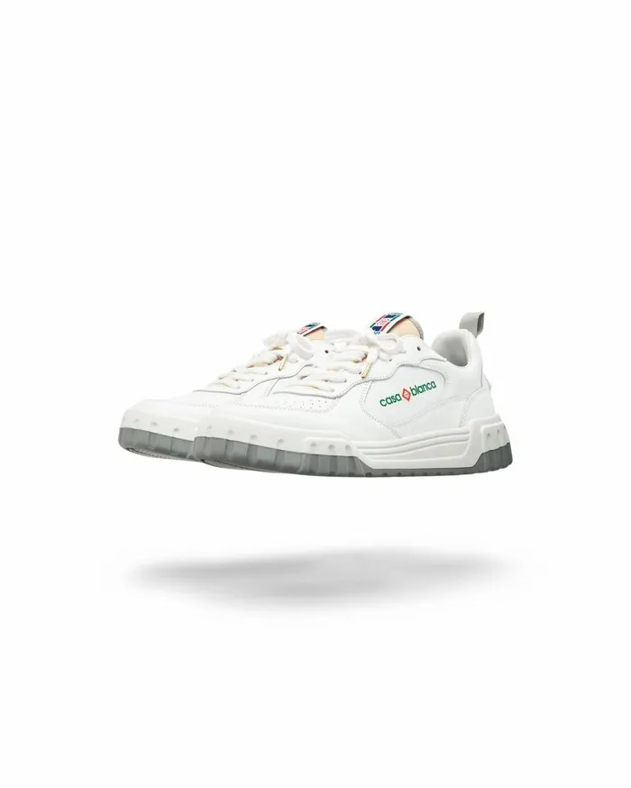 Sneakers Men Casablanca Paris Court White and Grey Sneaker