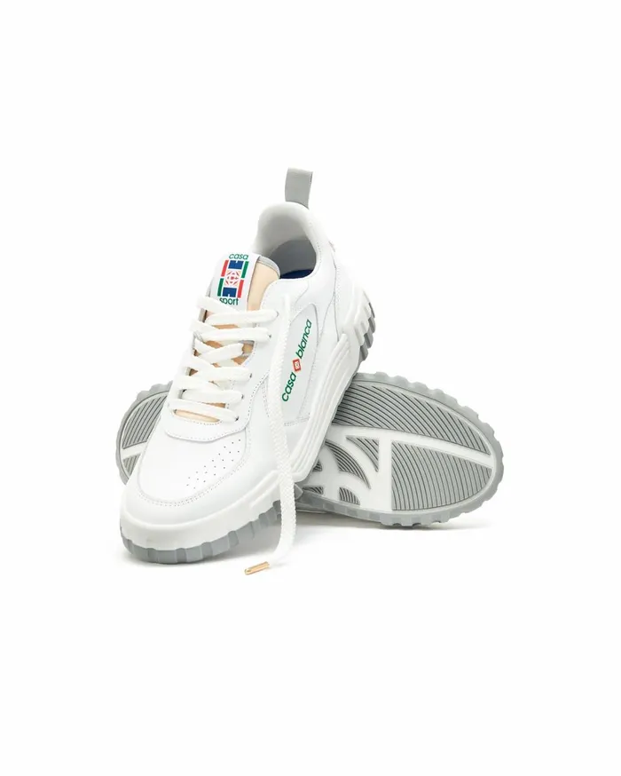 Sneakers Men Casablanca Paris Court White and Grey Sneaker