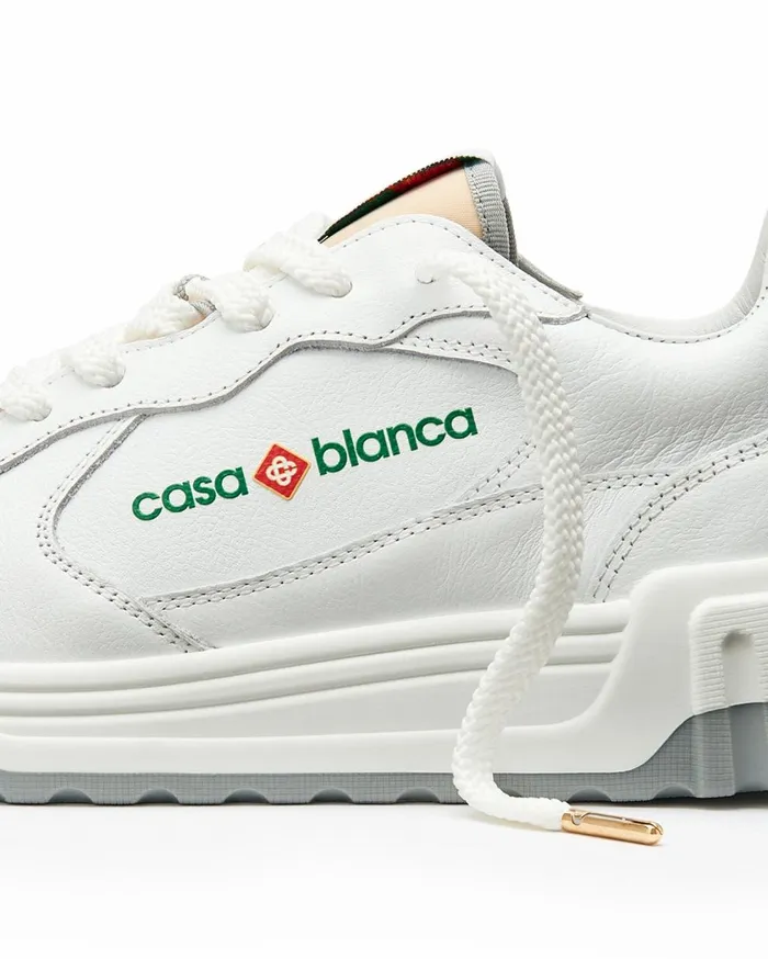 Sneakers Men Casablanca Paris Court White and Grey Sneaker