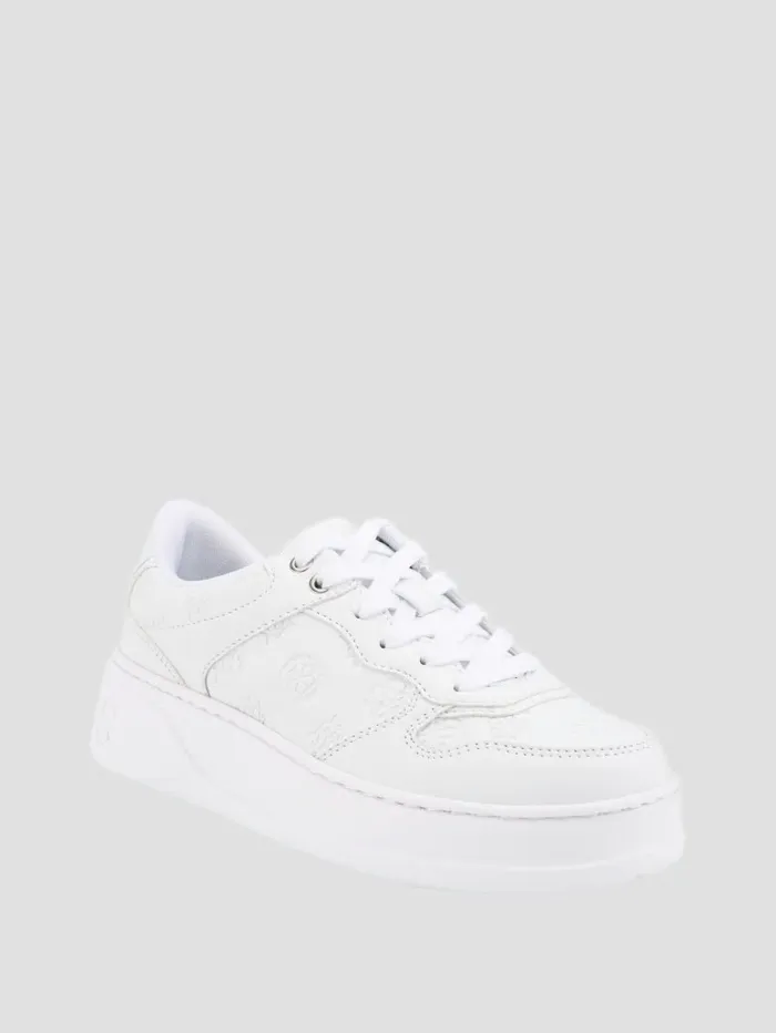 Sneakers Women GUESS Cleva Logo LowTop Sneakers Wht Floral