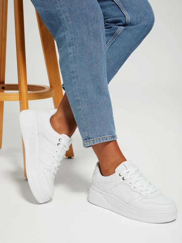 Sneakers Women GUESS Cleva Logo LowTop Sneakers Wht Floral Sneakers Women GUESS Cleva Logo LowTop Sneakers Wht Floral